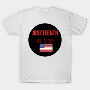 (June Teenth) t-shirt with American flag T-Shirt